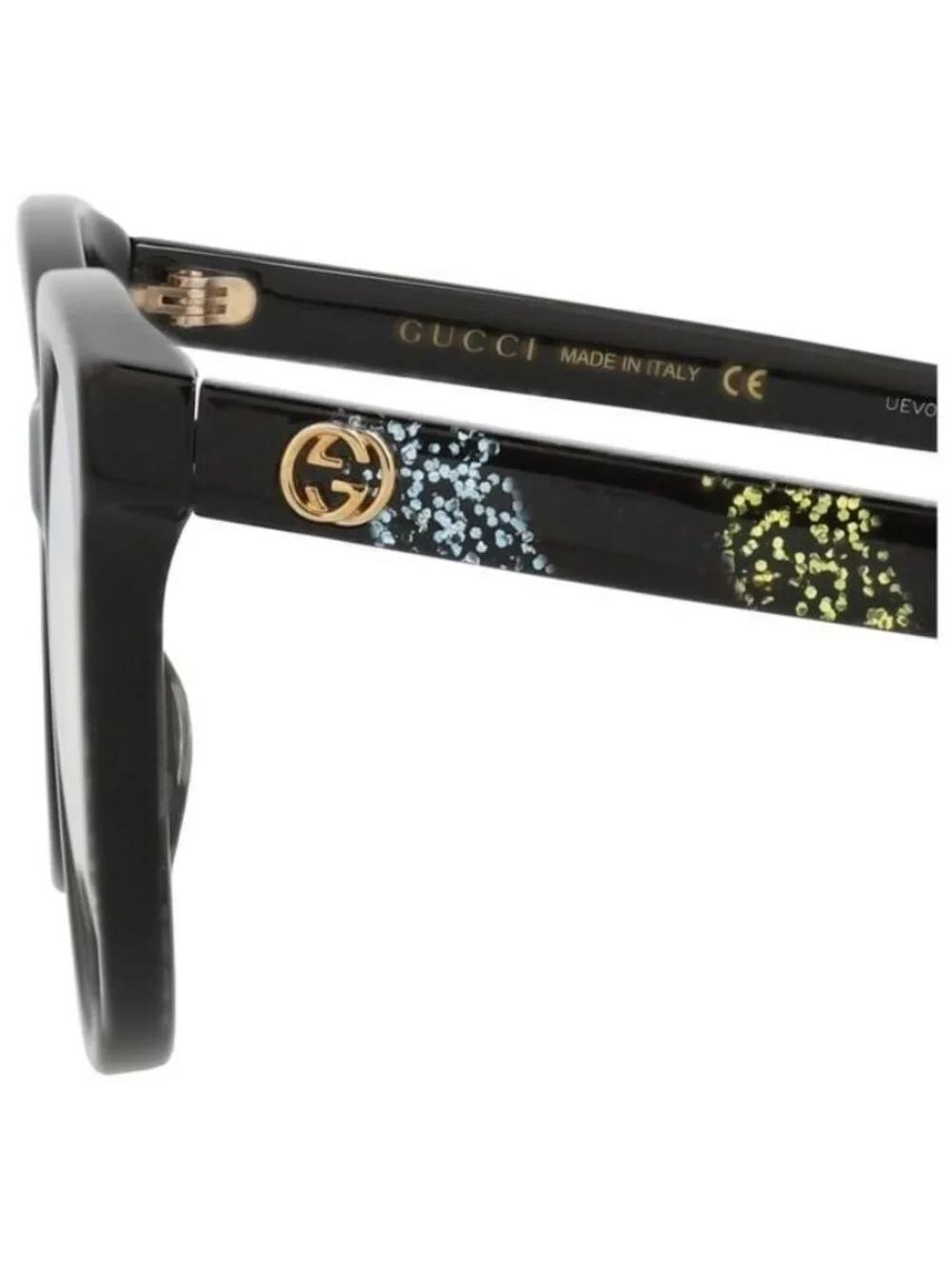 New Gucci Womens Round/Oval Black Multicolor Transparent Fashion Designer Eyegla